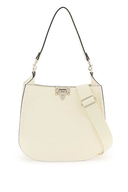 Rockstud Hobo Bag  - White