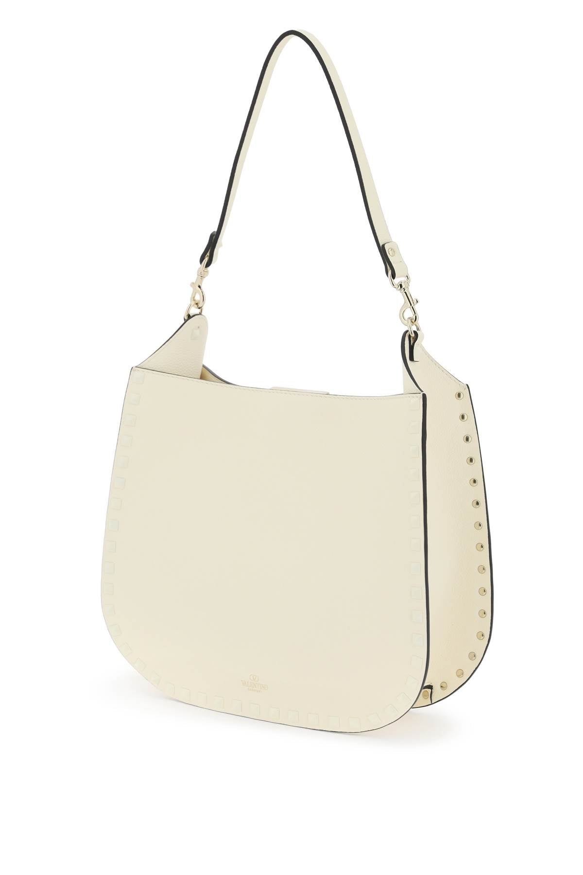 Rockstud Hobo Bag  - White