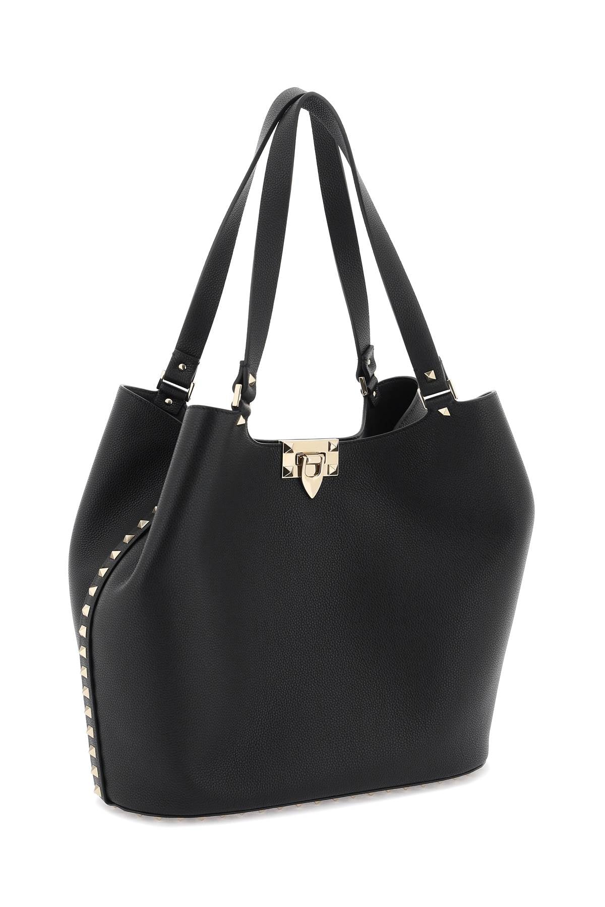 Rockstud Tote Bag  - Black