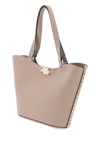 Small Rockstud Tote Bag  - Neutro