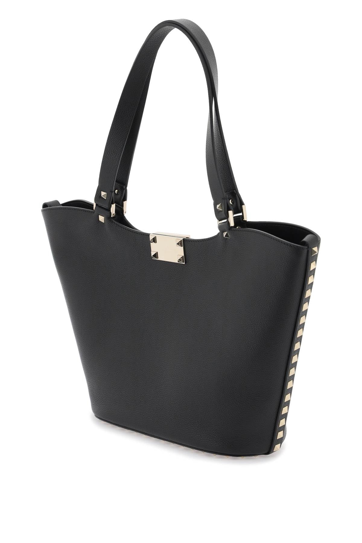 Small Rockstud Tote Bag  - Black