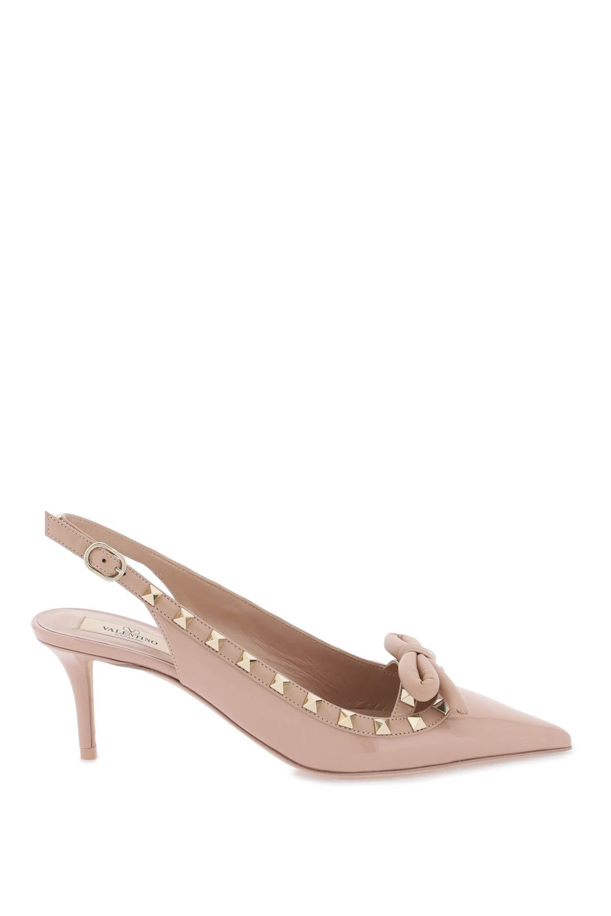 Rockstud Slingback Pumps  - Pink