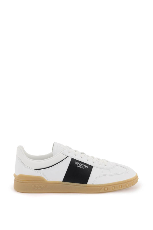 Nappa Leather Low Top Upvillage Sneakers  - White