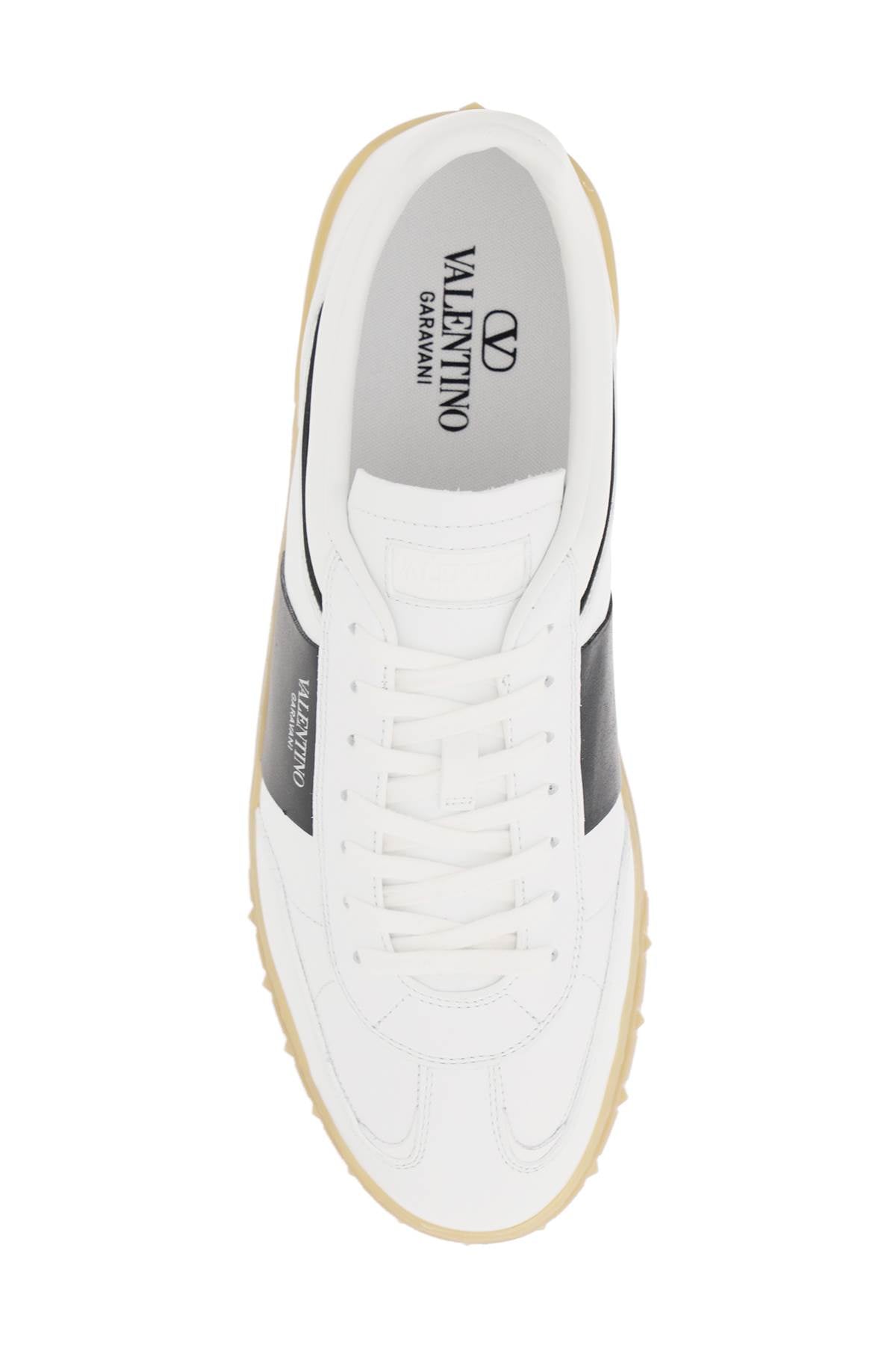 Nappa Leather Low Top Upvillage Sneakers  - White