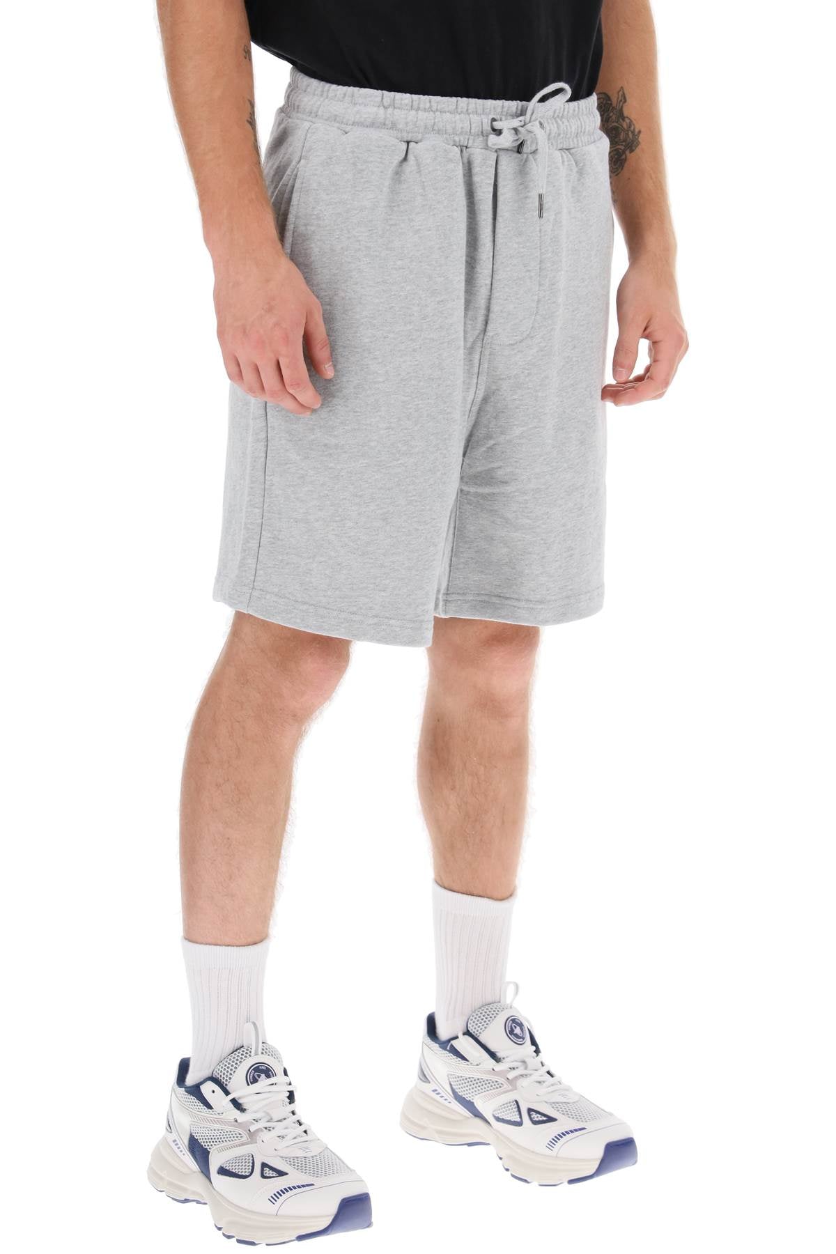 4x4 Cross Print Sweatshorts  - Grigio