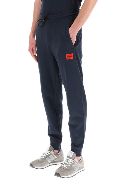 Logo Patch Sweatpants  - Blue