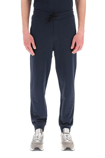 Logo Patch Sweatpants  - Blue