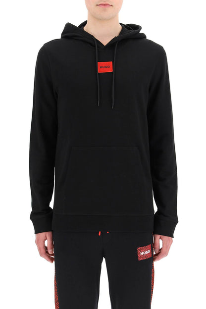 Logo Patch Hoodie  - Black