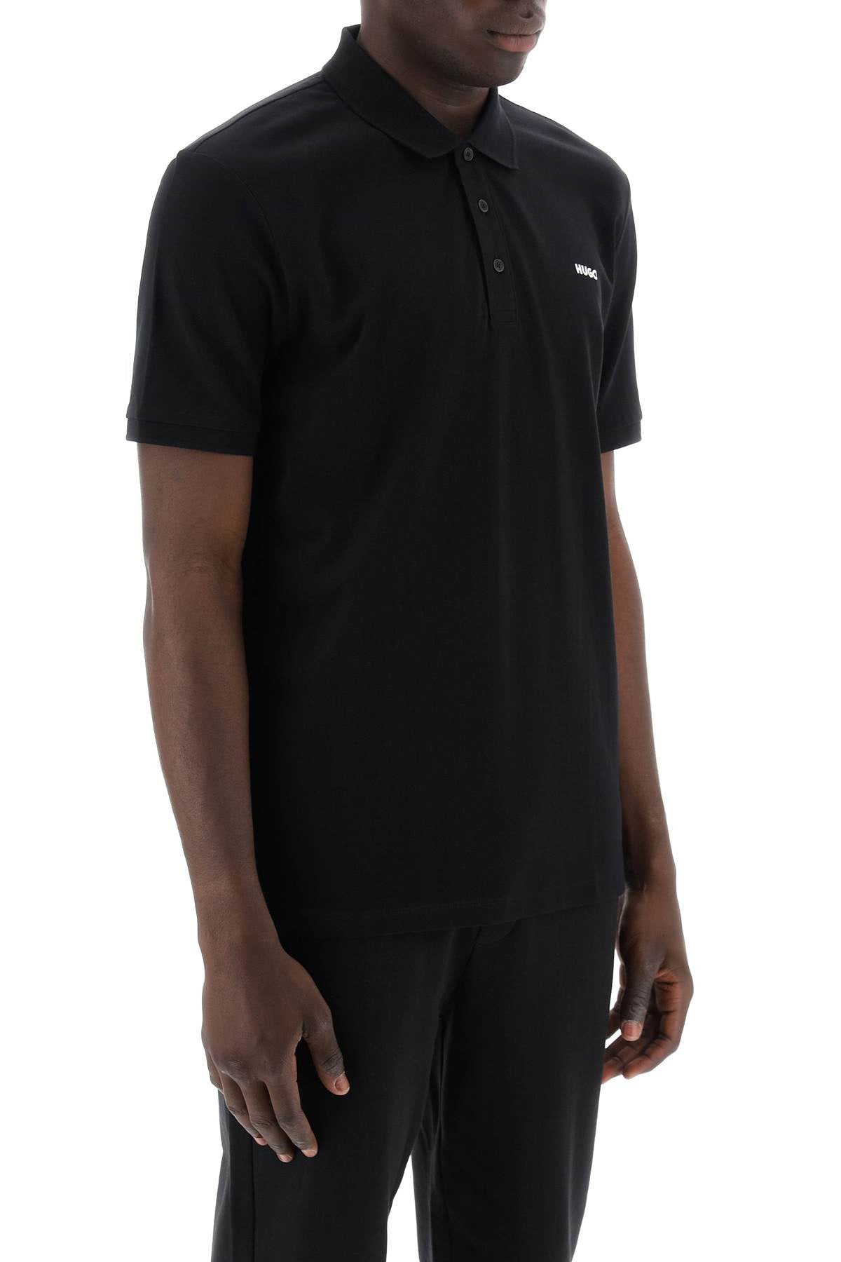 Cotton Piquã© Donos Polo Shirt  - Black