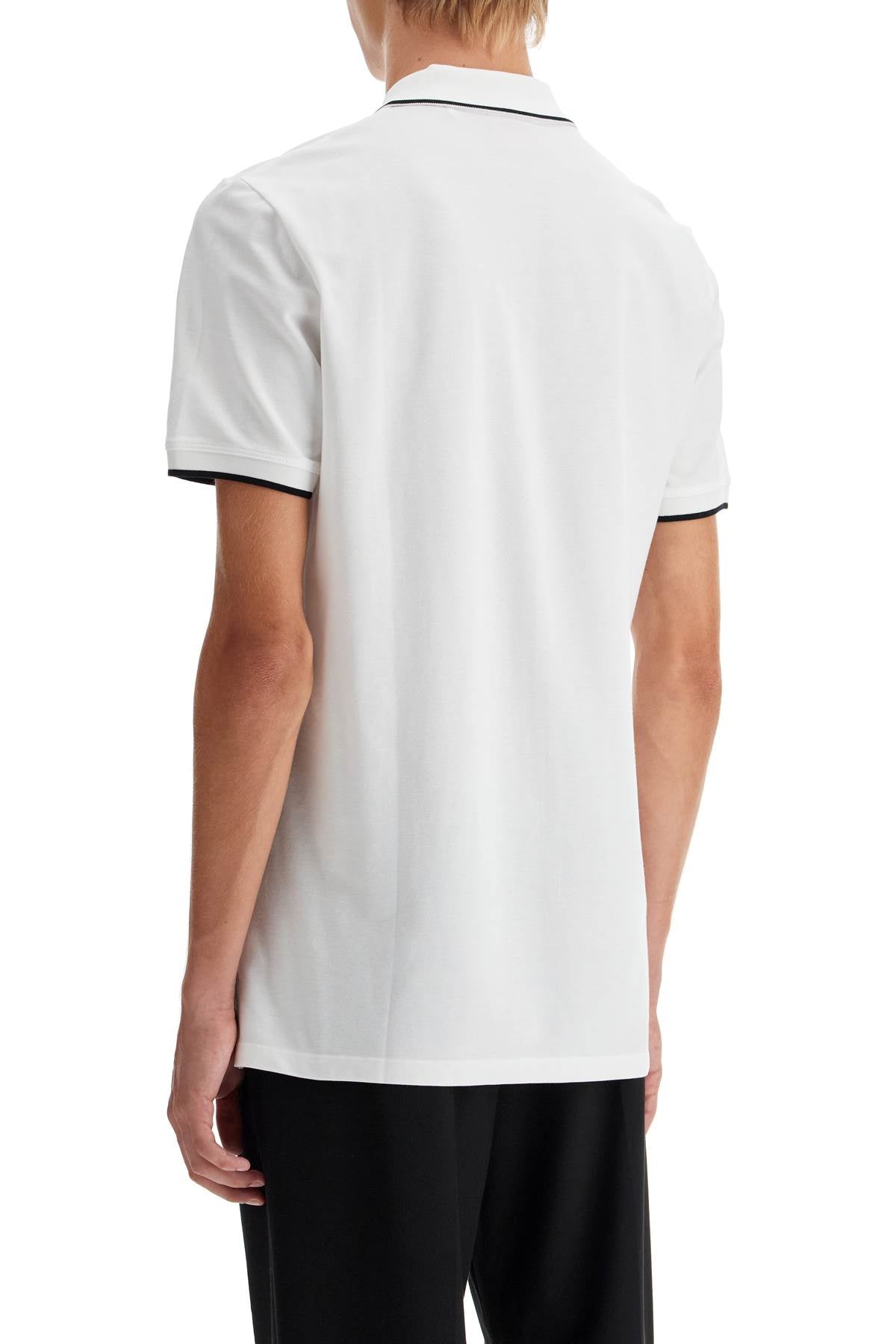 Slim Fit Piqué Polo Shirt  - White