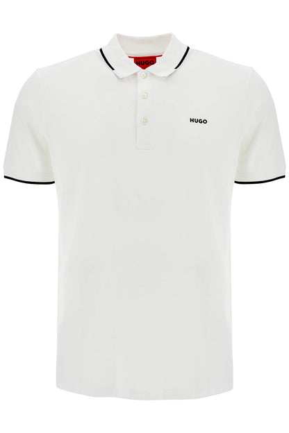 Slim Fit Piqué Polo Shirt  - White