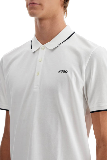 Slim Fit Piqué Polo Shirt  - White