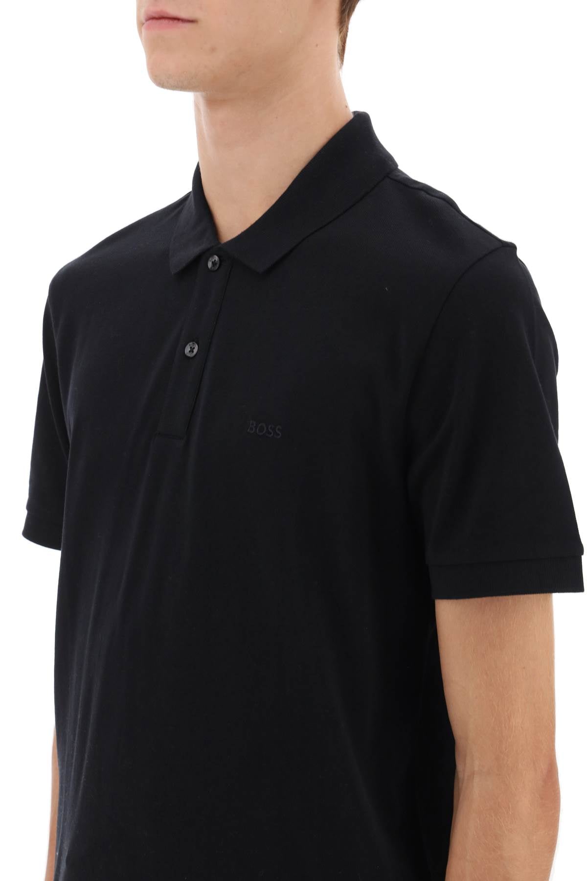 Organic Cotton Pallas Polo Shirt  - Black