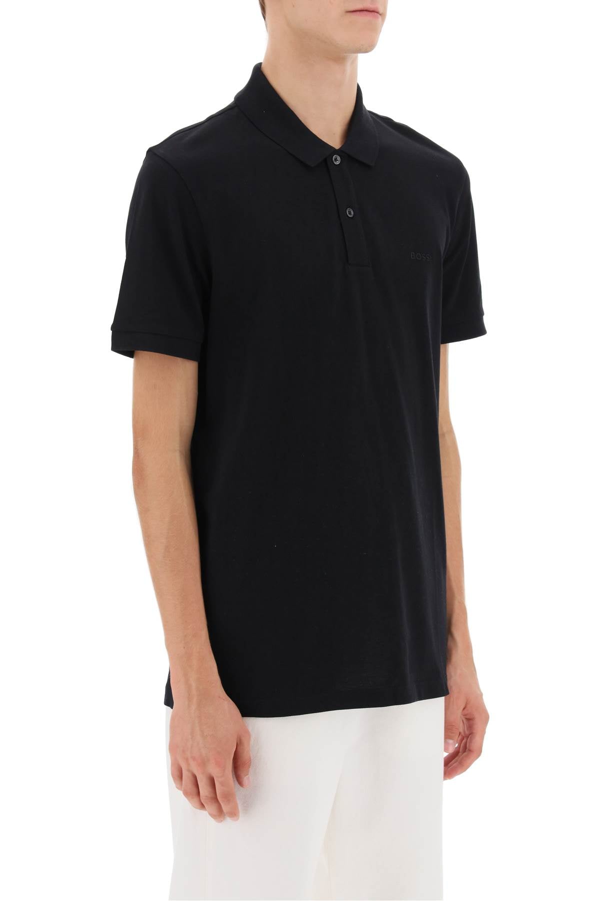 Organic Cotton Pallas Polo Shirt  - Black