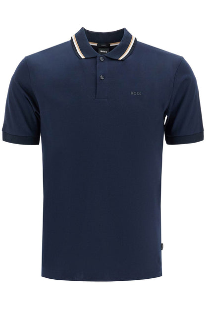 Penrose Polo Shirt In Mercerized Cotton  - Blue