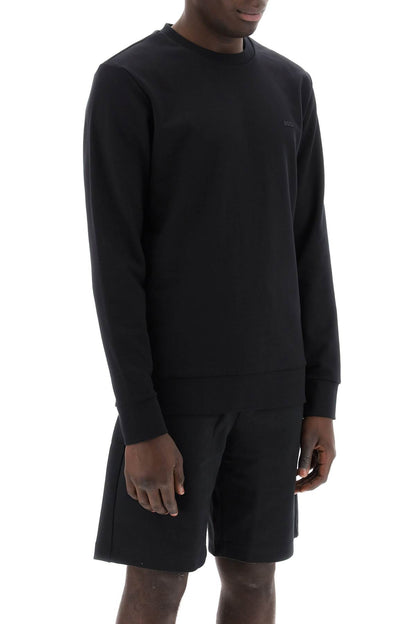 French Terry Crewneck Sweatshirt  - Black