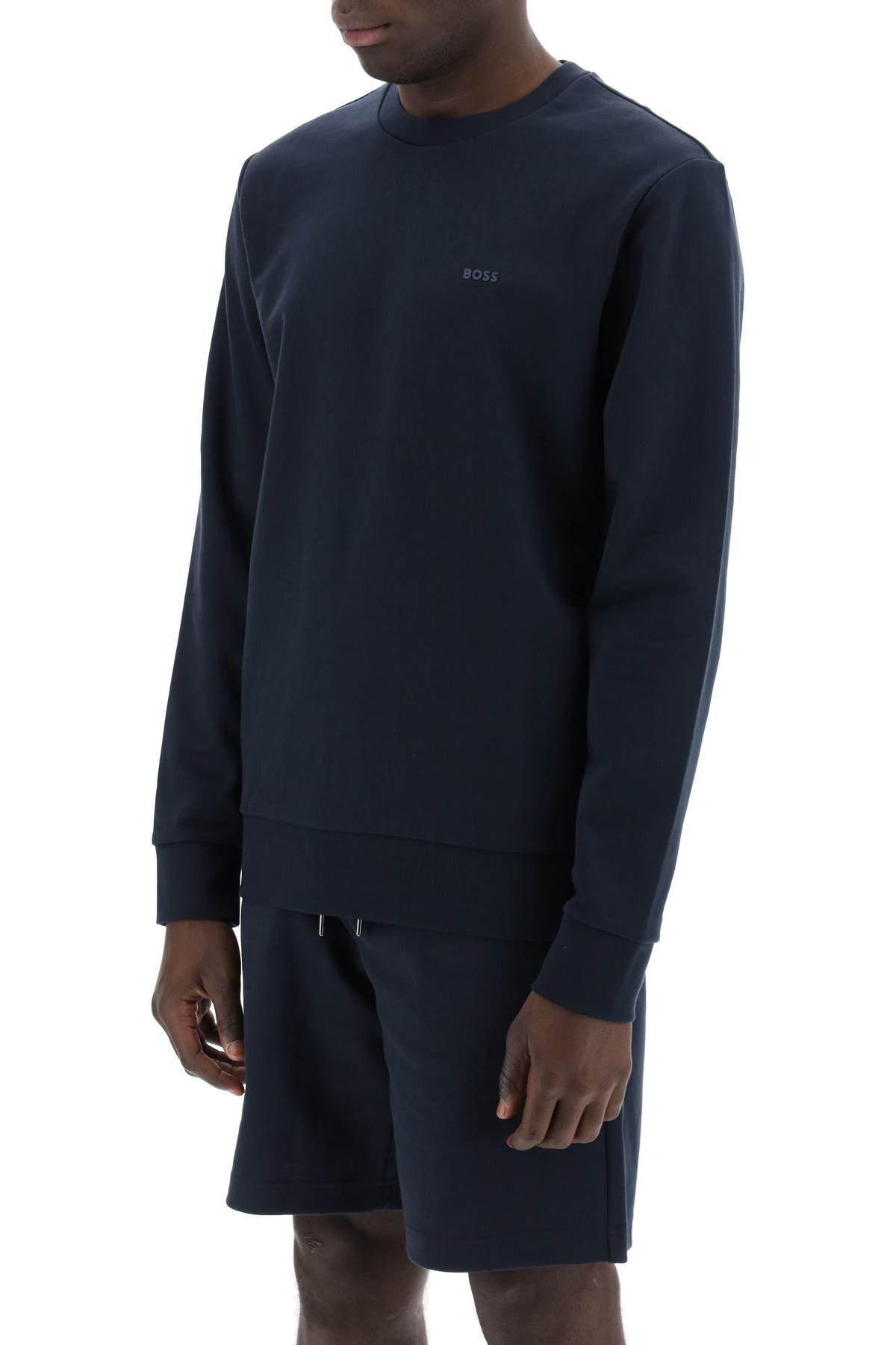 French Terry Crewneck Sweatshirt  - Blue