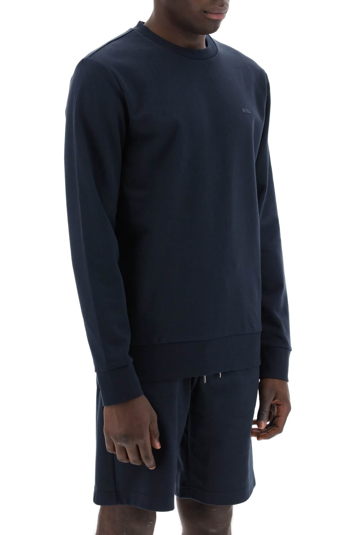 French Terry Crewneck Sweatshirt  - Blue