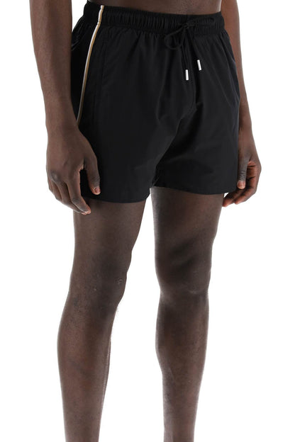 "seaside Bermuda Shorts With Tr  - Black