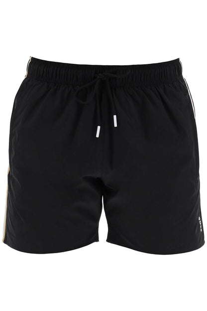 "seaside Bermuda Shorts With Tr  - Black