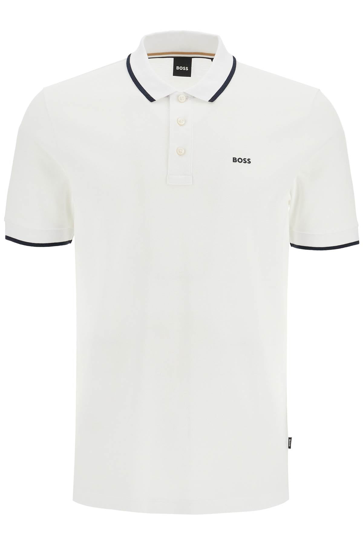 Parlay Polo Shirt With Contrast Trims  - White