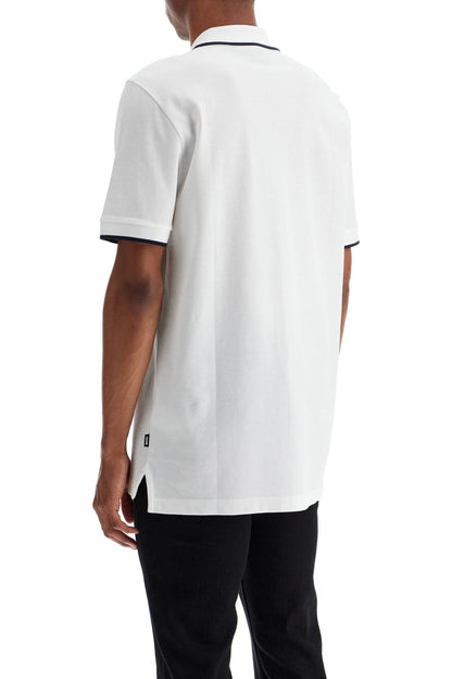 Parlay Polo Shirt With Contrast Trims  - White