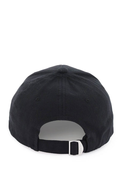 Baseball Cap With Embroidered Logo  - Black