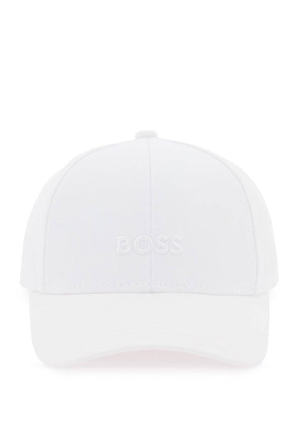 Baseball Cap With Embroidered Logo  - White