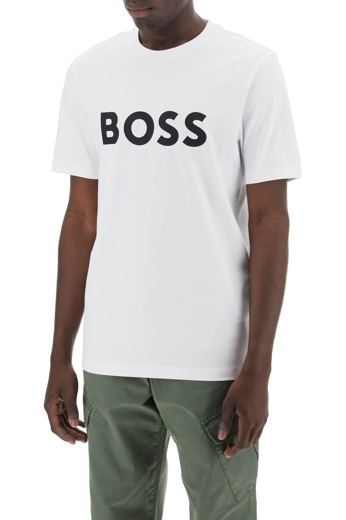 Tiburt 354 Logo Print T-shirt  - White