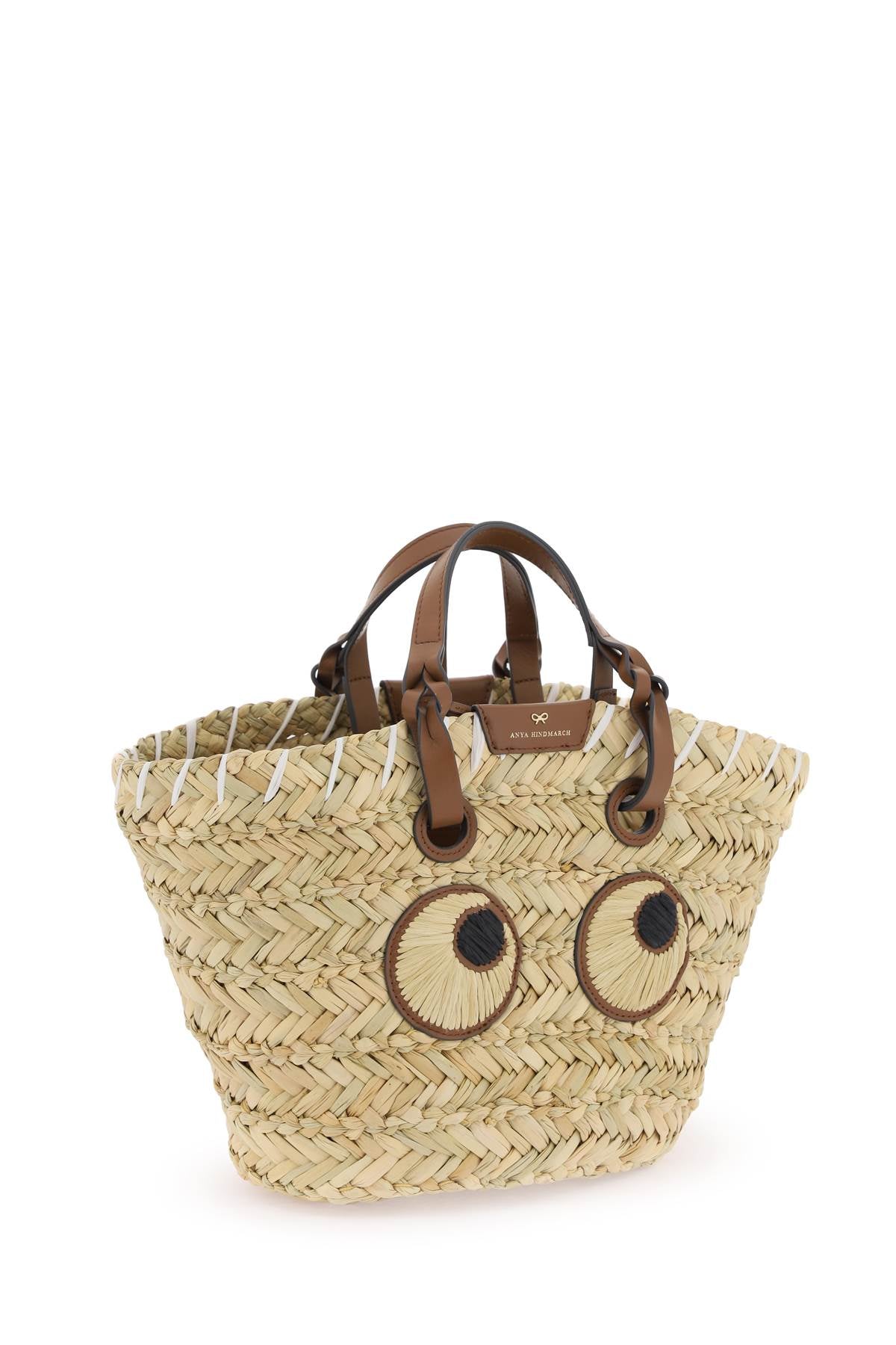 Paper Eyes Basket Handbag  - Neutro