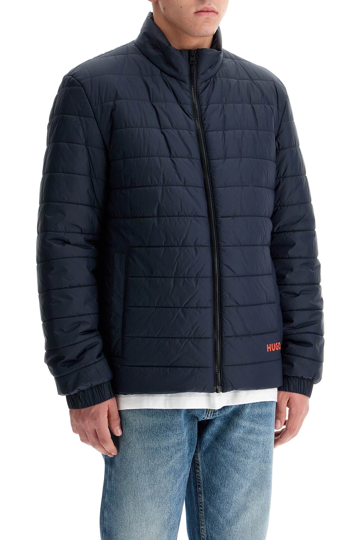 Lightweight Recycled Nylon Down Jacket  - Blue