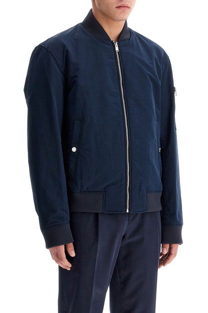 Waterproof Regular Fit Bomber Jacket  - Blue