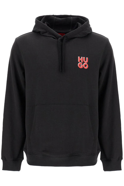 Sweatshirt With Hood  - Black