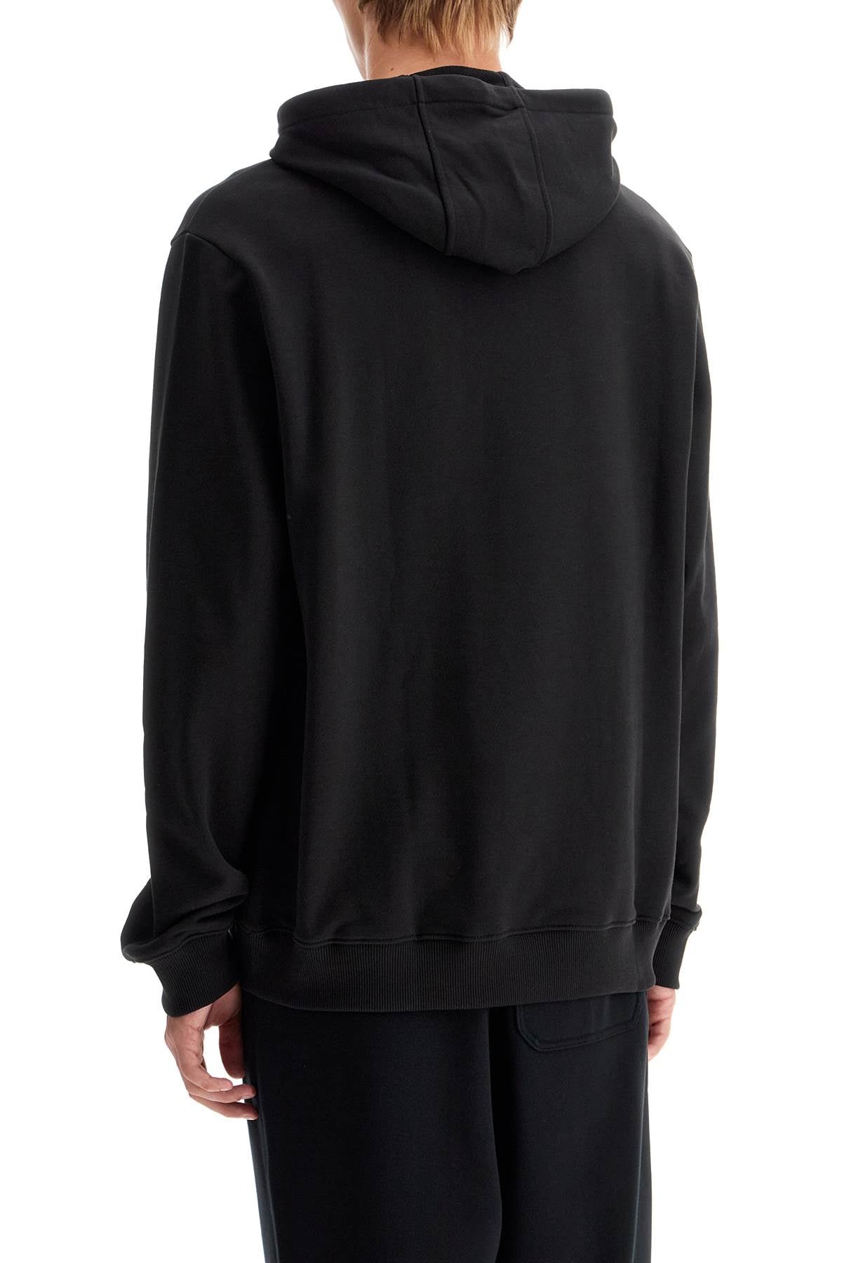 Sweatshirt With Hood  - Black