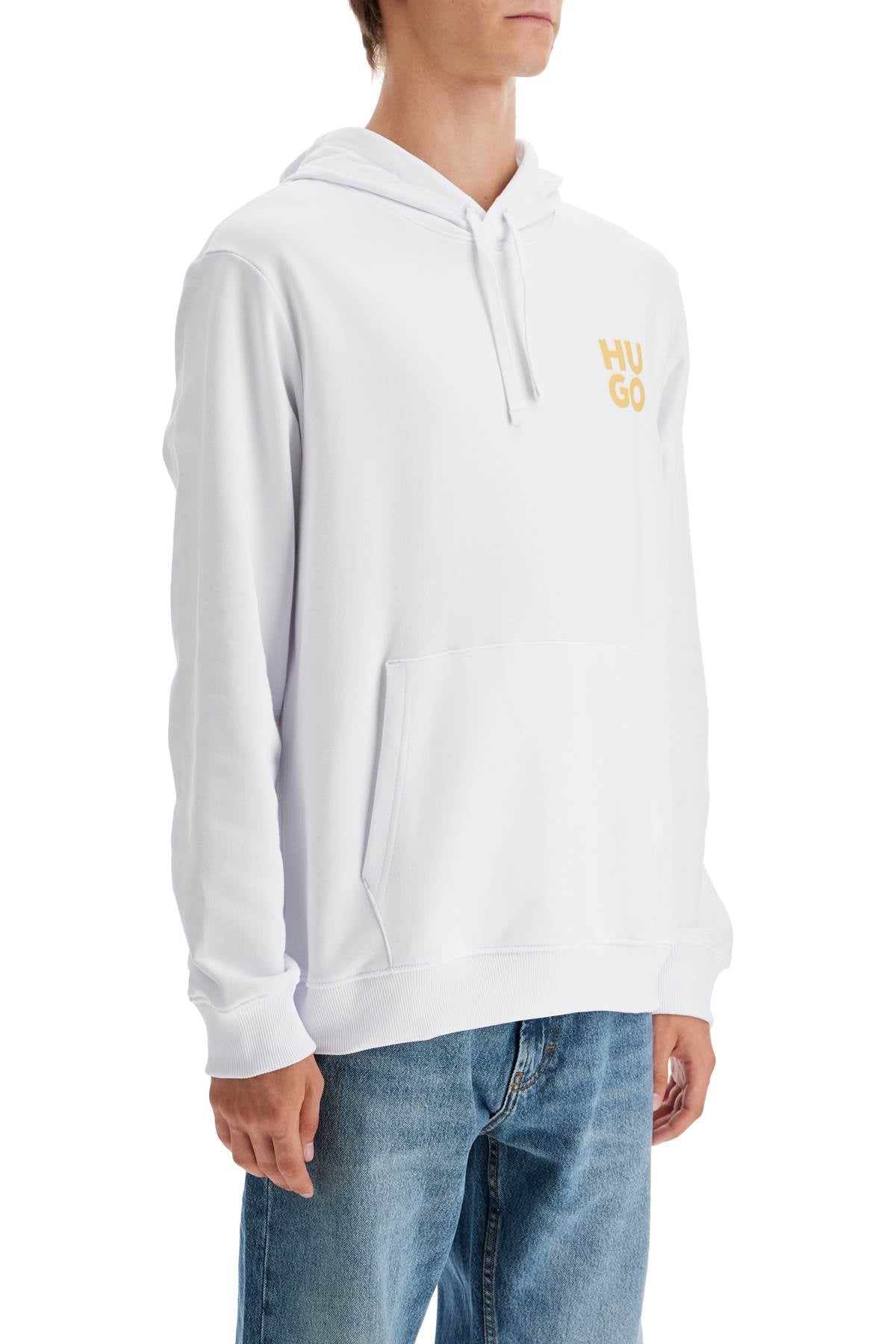 Sweatshirt With Hood  - White