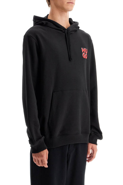 Sweatshirt With Hood  - Black