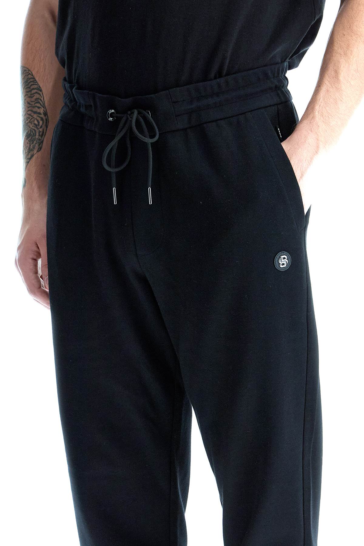 Jogger Pants With Double Monogram  - Black