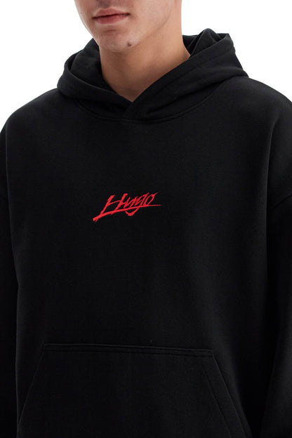 Hooded Sweatshirt With  - Black