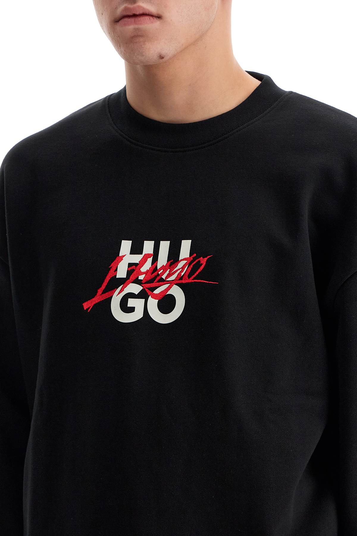 Logo Crewneck Sweatshirt  - Black