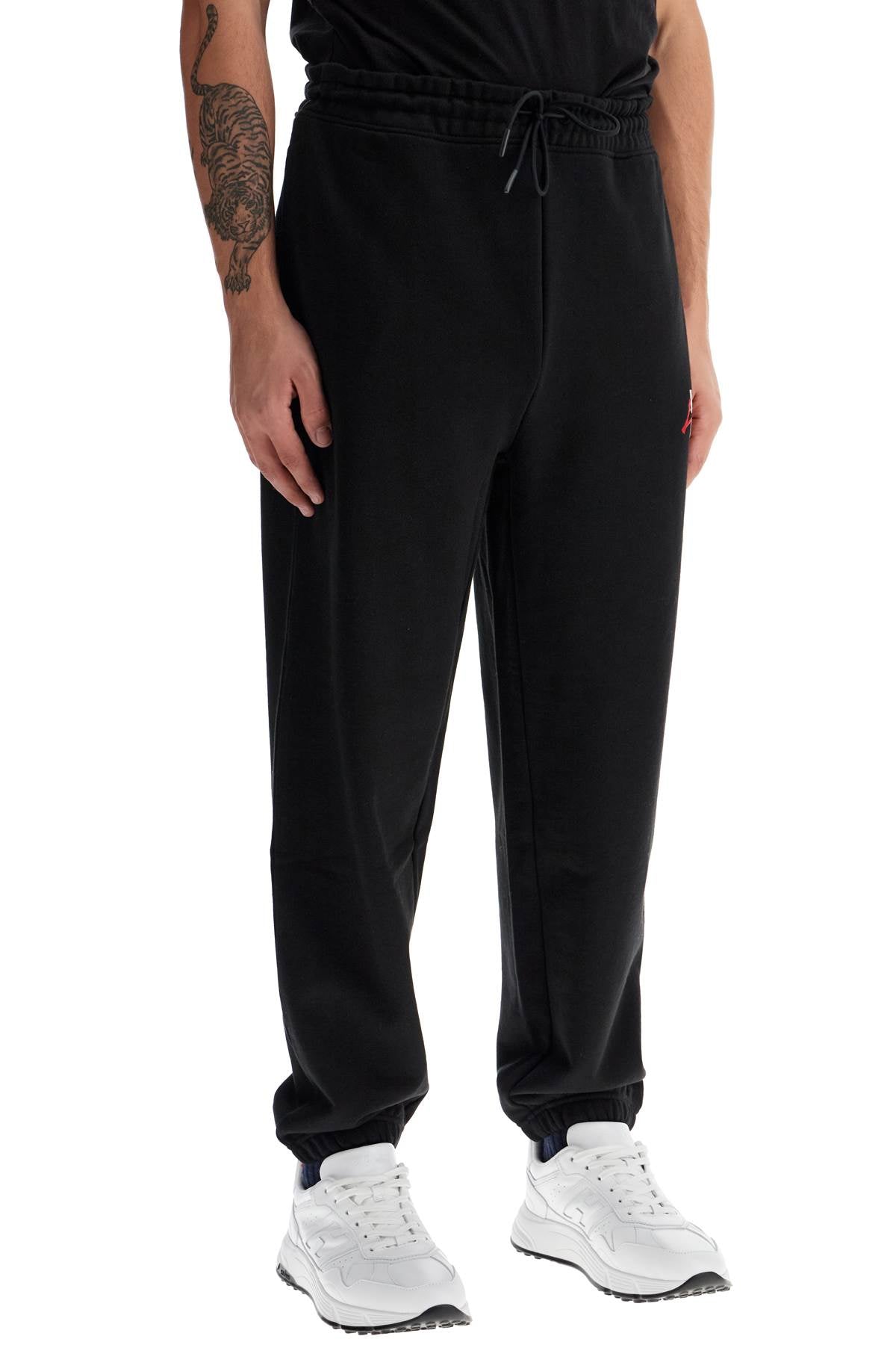 Cotton Logo Joggers For  - Black