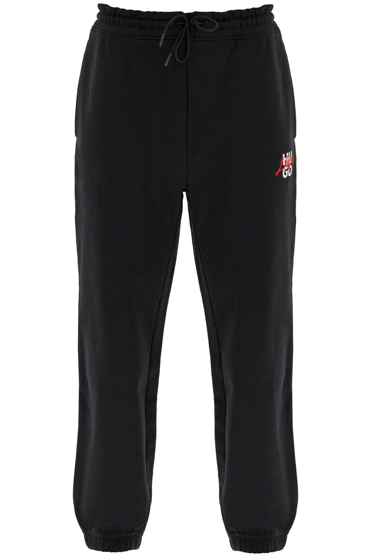 Cotton Logo Joggers For  - Black