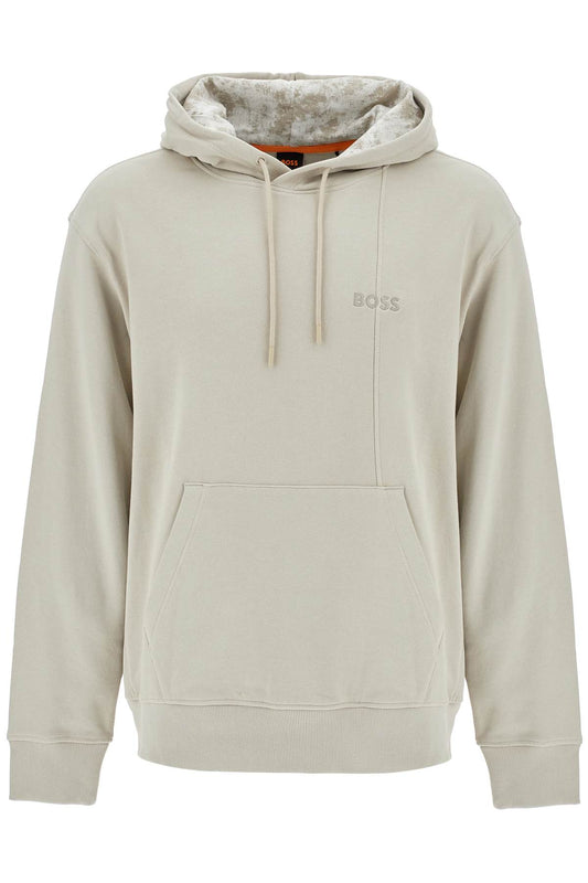 Hooded Sweatshirt With  - Beige