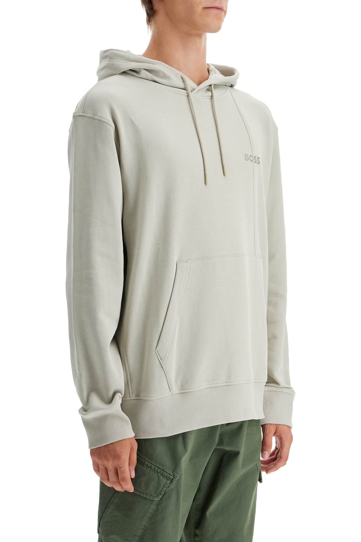 Hooded Sweatshirt With  - Beige