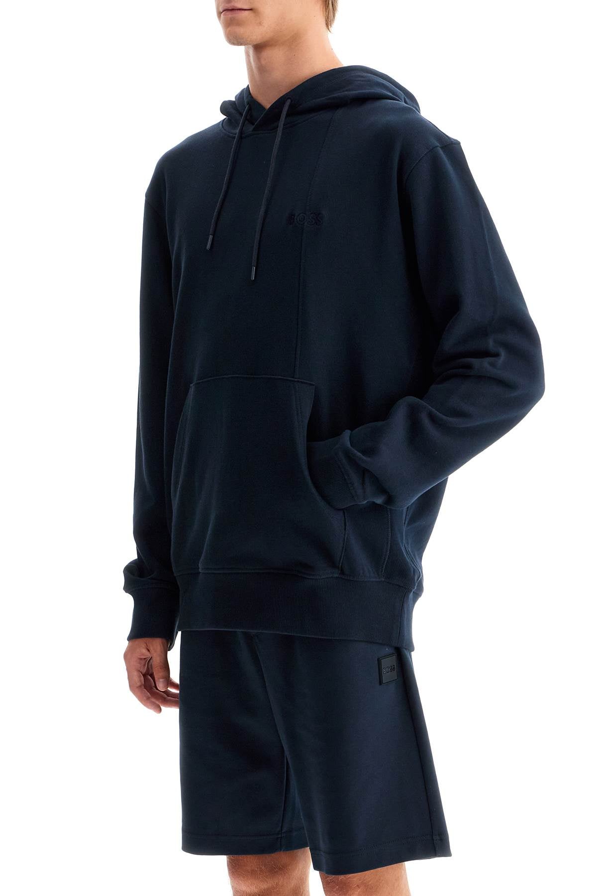 Hooded Sweatshirt With  - Blue