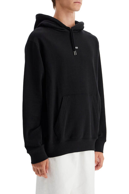 Hooded Sweatshirt With Graphic Print  - Black