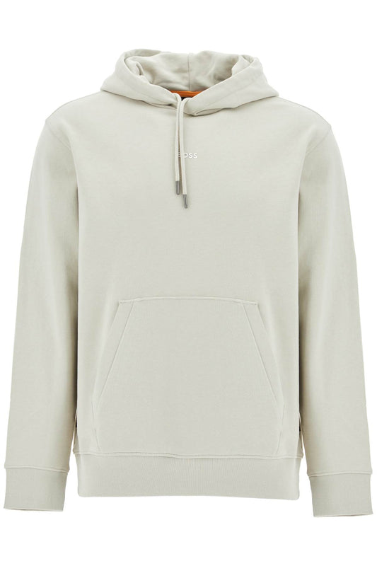 Printed Hoodie With Hood  - Beige