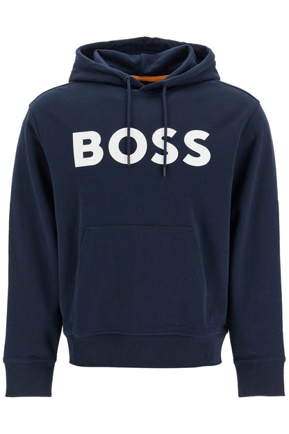 Hooded Sweatshirt With  - Blue