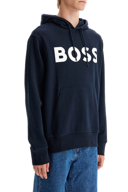 Hooded Sweatshirt With  - Blue