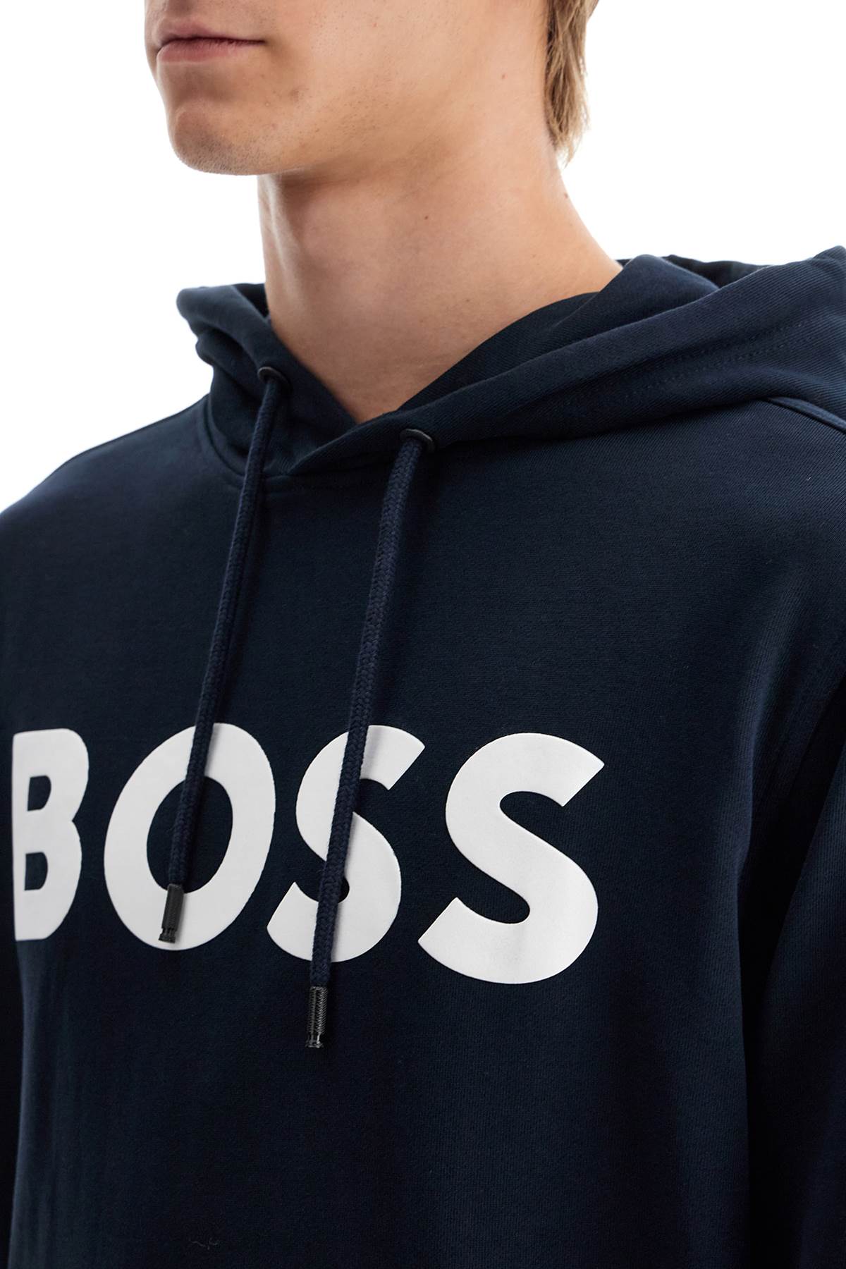 Hooded Sweatshirt With  - Blue