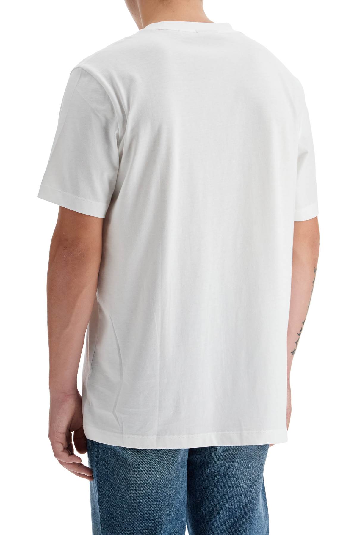 T-shirt With Logo Print  - White